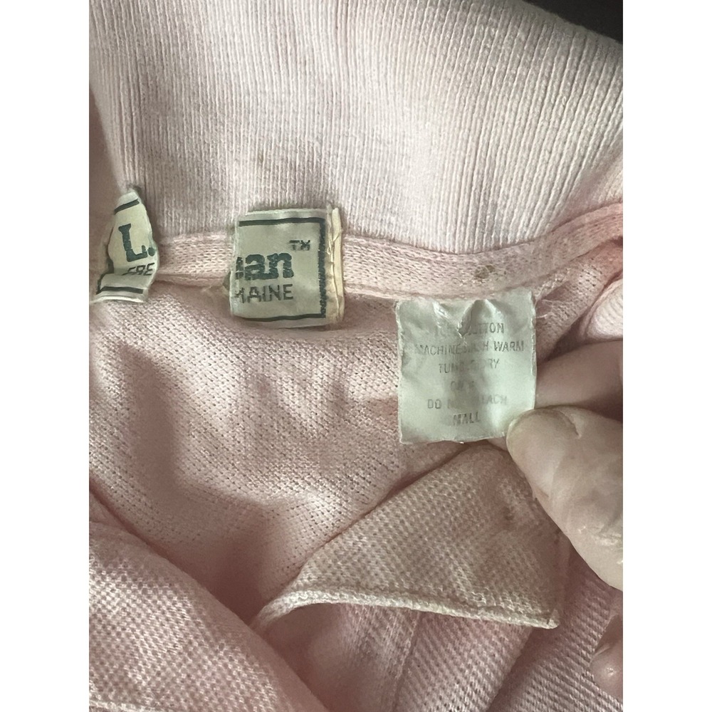 LL Bean Pink Polo Shirt Women's Small Vintage 1980s - Picture 3 of 6